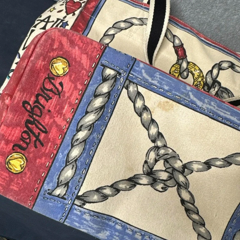 Brighton Canvas Tote Seas The Day Large Nautical Beach Bag Travel Shoulder Bag - Picture 14 of 14